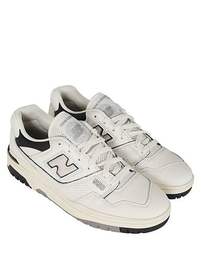 Shop New Balance 550 Lifestyle Unisex Leather Sneakers In Off White Salt