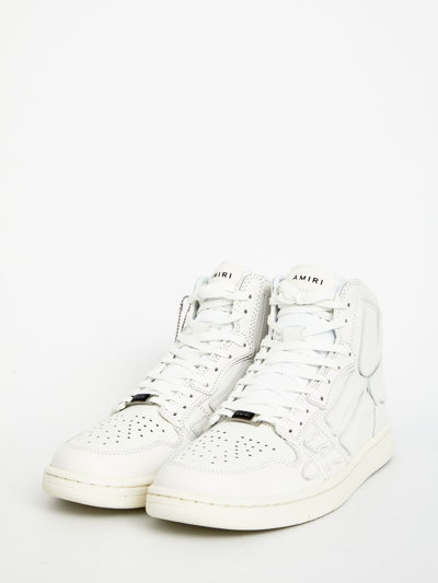 Shop Amiri Skel-top Hi Sneakers In White