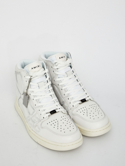 Shop Amiri Skel-top Hi Sneakers In White