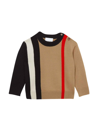 Shop Burberry Beige Sweater Baby Boy
