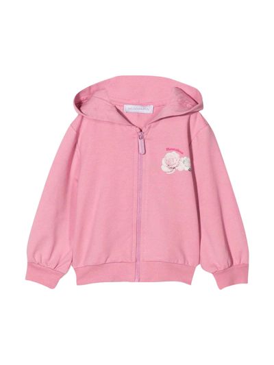Shop Monnalisa Pink Sweatshirt Baby Girl In Rosa