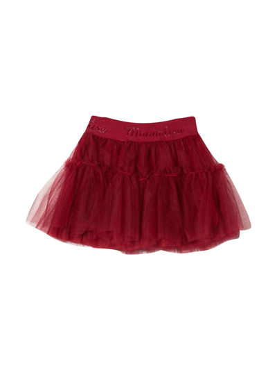 Shop Monnalisa Red Skirt Baby Girl In Rossa
