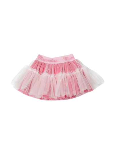 Shop Monnalisa Pink Skirt Baby Girl In Rosa