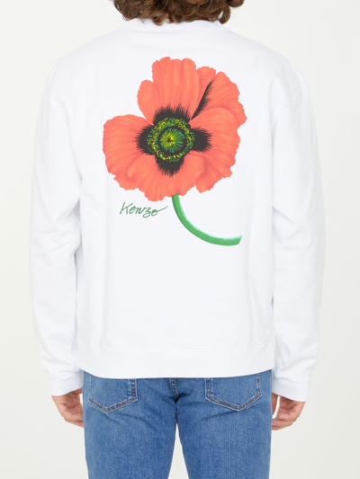 Shop Kenzo Poppy Sweatshirt In White