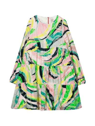 Shop Emilio Pucci Multicolored Dress Girl