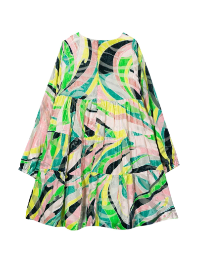 Shop Emilio Pucci Multicolored Dress Girl