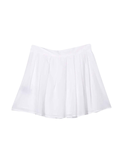 Shop Balmain White Skirt Girl In Bianco