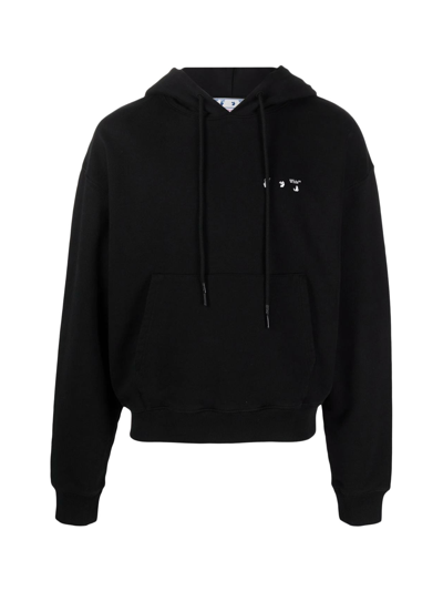 Shop Off-white Caravag Paint Over Hoodie In Black White