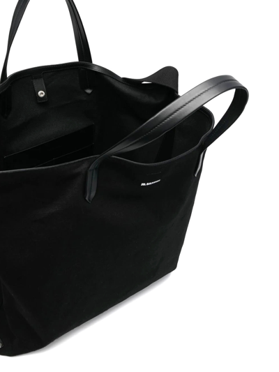 Shop Jil Sander Tape Tote Md In Black