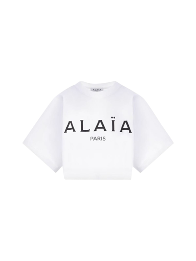 Shop Alaïa Mini T In Blanc Noir