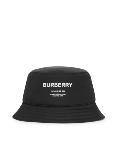 Shop Burberry Mh Nylon Padded Bucket In Black