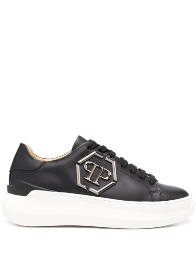 Shop Philipp Plein Hexagon Low-top Sneakers In Black