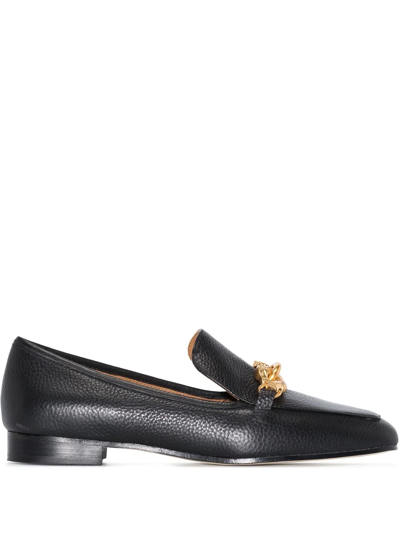 Shop Tory Burch Jessa Leather Loafers In Black