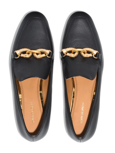 Shop Tory Burch Jessa Leather Loafers In Black