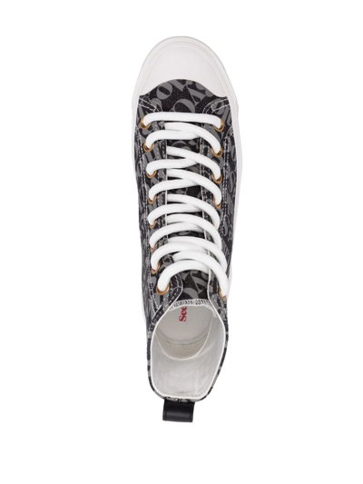 See By Chloé Logo-print High-top Trainers In Grey