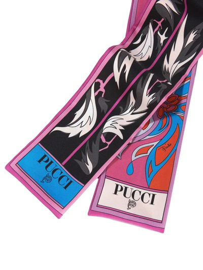 Pucci Dalia Print Thin Scarf In Pink