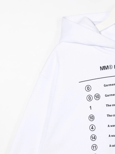 Shop Mm6 Maison Margiela Logo-print Cotton Hoodie In White