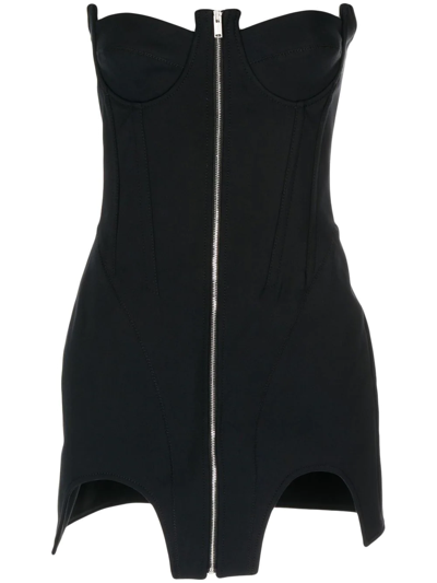 Shop Dion Lee Double Arch Bustier Minidress In Black