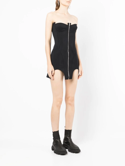 Shop Dion Lee Double Arch Bustier Minidress In Black