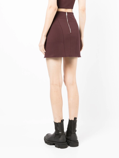 Shop Dion Lee Double Arch Mini Skirt In Red