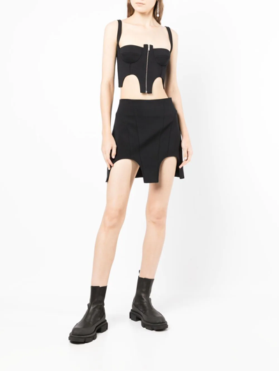 Shop Dion Lee Double Arch Bustier Top In Black