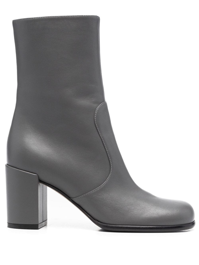 Shop Sergio Rossi Aden Ankle-length Boots In Grey