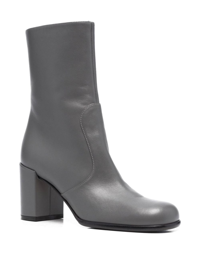Shop Sergio Rossi Aden Ankle-length Boots In Grey