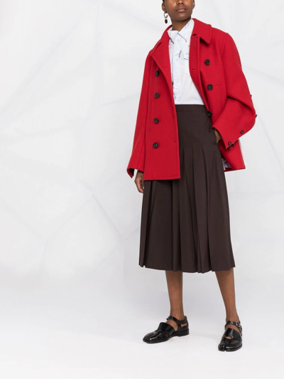 Marni Pleated Cropped Trousers In Brown