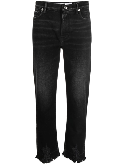 Shop Iro Straight-leg Denim Jeans In Black