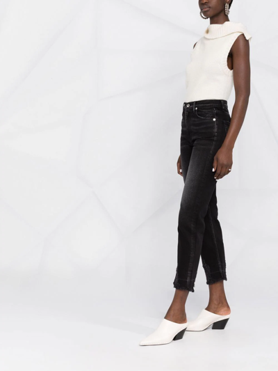 Shop Iro Straight-leg Denim Jeans In Black