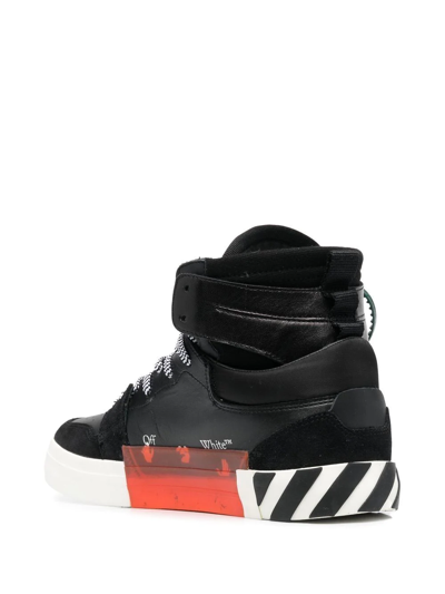 Off-white Man Sneakers Black Size 9 Soft Leather In Black