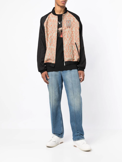 Shop Children Of The Discordance Patterned-jacquard Bomber Jacket In Multicolor