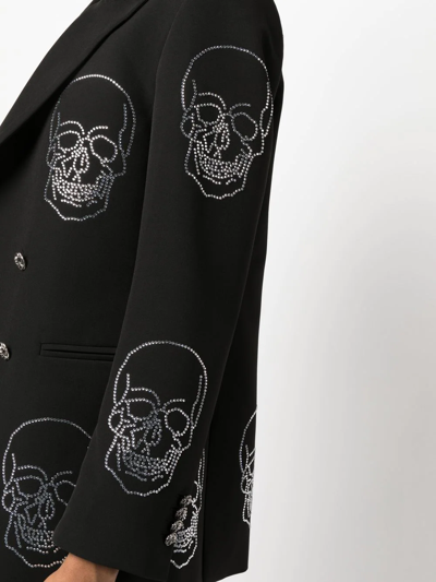 Shop Philipp Plein Crystal-skull Blazer In Black