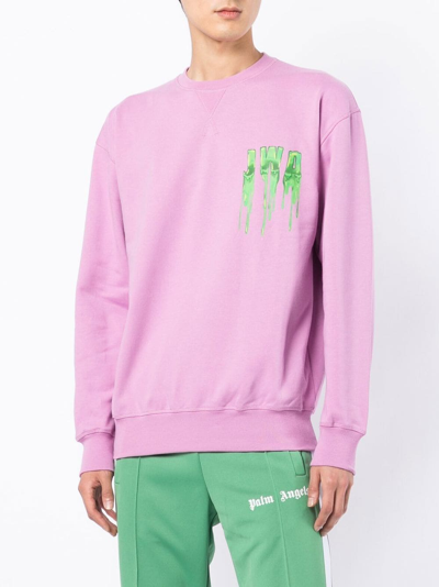 Shop Jw Anderson Slime Logo-print Sweatshirt In Purple