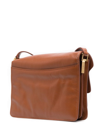 Shop Marni Medium Trunk Soft Shoulder Bag In Brown