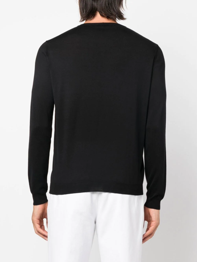 Shop Giorgio Armani Crew-neck Sweatshirt In Black