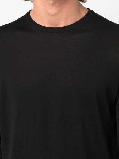 Shop Giorgio Armani Crew-neck Sweatshirt In Black