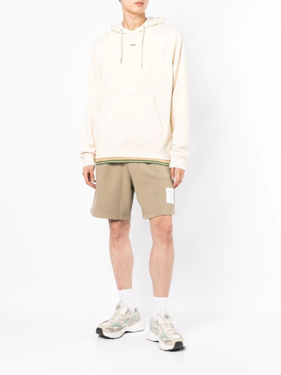 Shop Norse Projects Vanya Logo-patch Track Shorts In Brown
