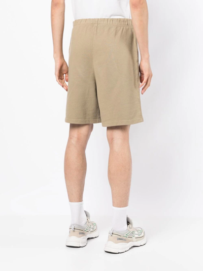 Shop Norse Projects Vanya Logo-patch Track Shorts In Brown