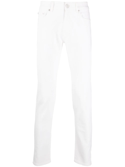 Shop Pt Torino Bleach-wash Skinny-cut Jeans In White