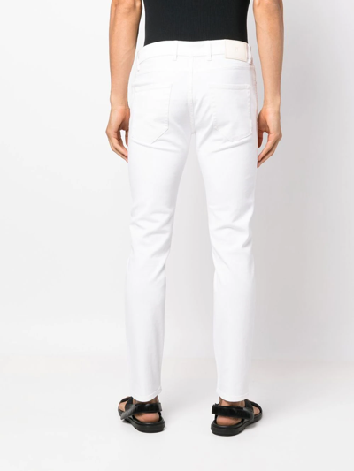Shop Pt Torino Bleach-wash Skinny-cut Jeans In White
