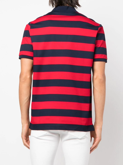 Shop Paul & Shark Heritage Striped Polo Shirt In Blue