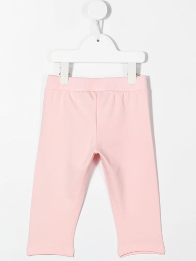 Moschino Logo-print Leggings In Pink