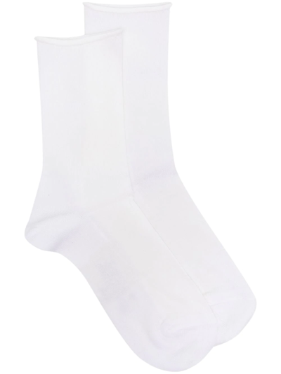 Shop Falke Fine-knit Ankle Socks In White