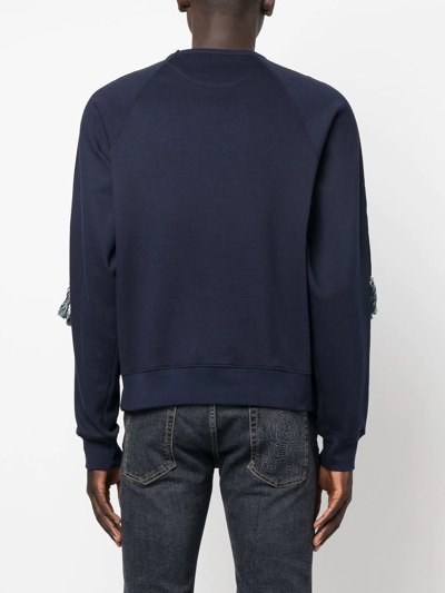 Shop Etro Ikat-print Sweatshirt In Blue