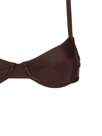 Matteau + Net Sustain Recycled Underwired Balconette Bikini Top In Brown