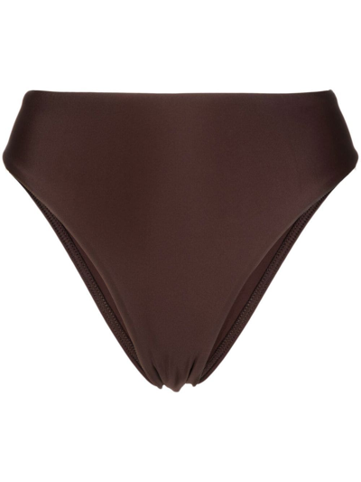 Shop Matteau High-leg Bikini Bottoms In Brown