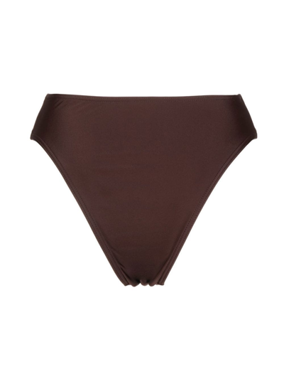 Matteau High-leg Bikini Bottoms In Brown