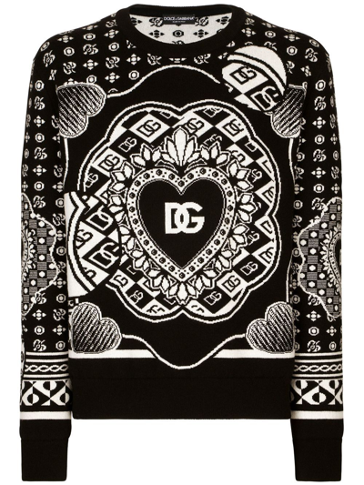 Shop Dolce & Gabbana Logo-print Jumper In Black