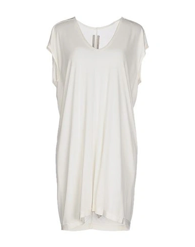 Rick Owens Short Dress In Ivory